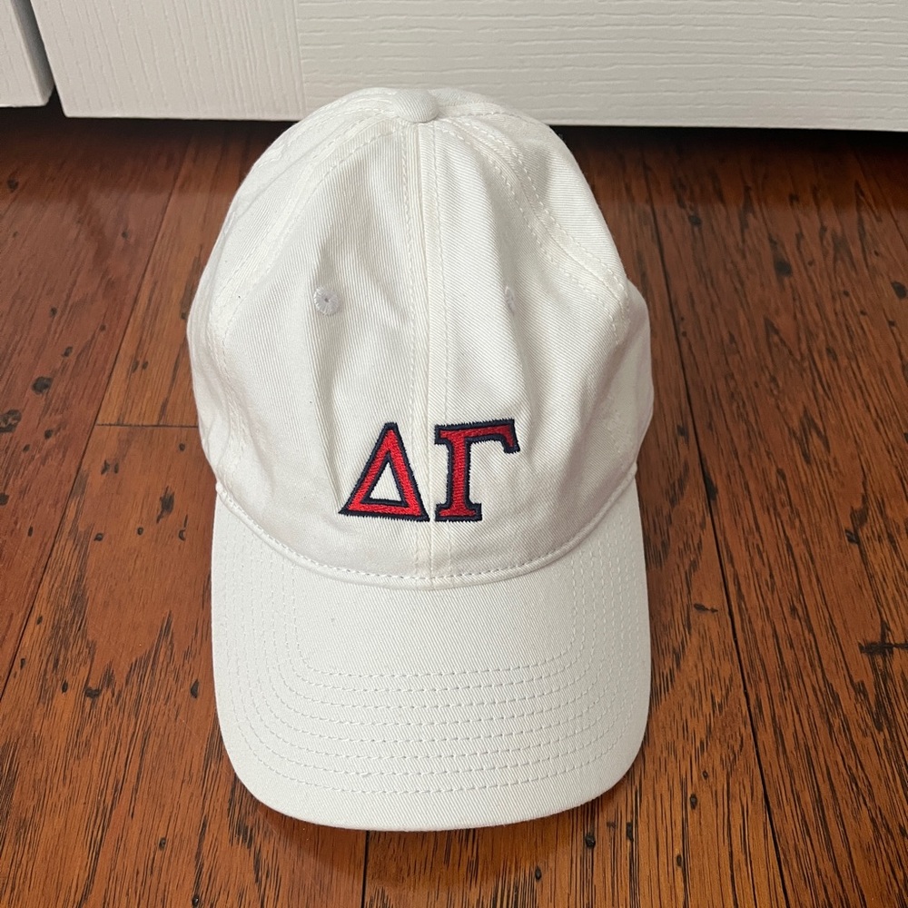 Delta Gamma, red white blue, baseball cap, adjustable